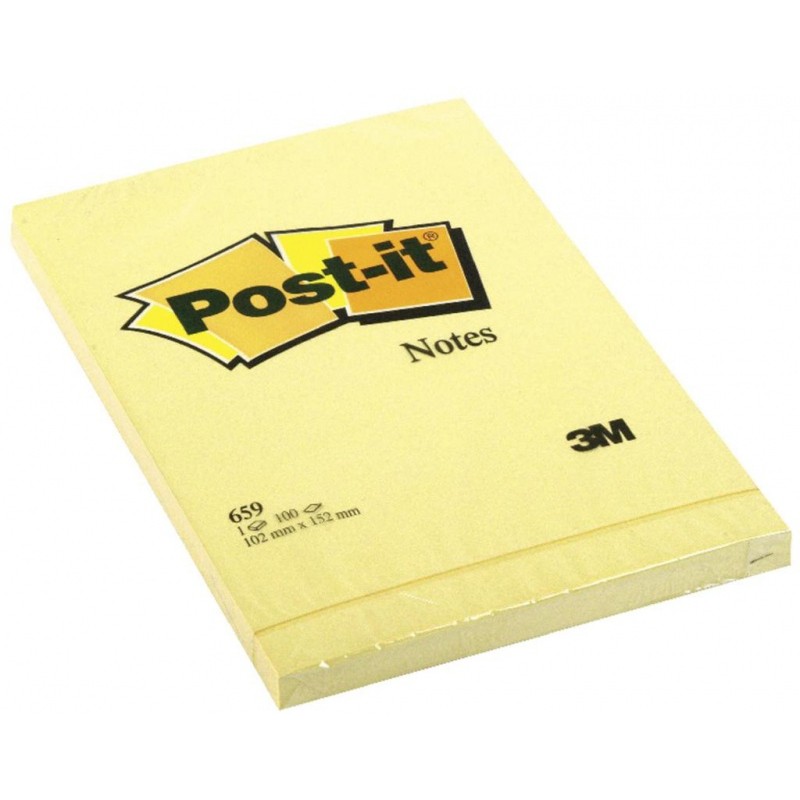 Bloczek Samoprzylepny Post-It_ (659), 152X102Mm, 1X100 Kart., Żółty