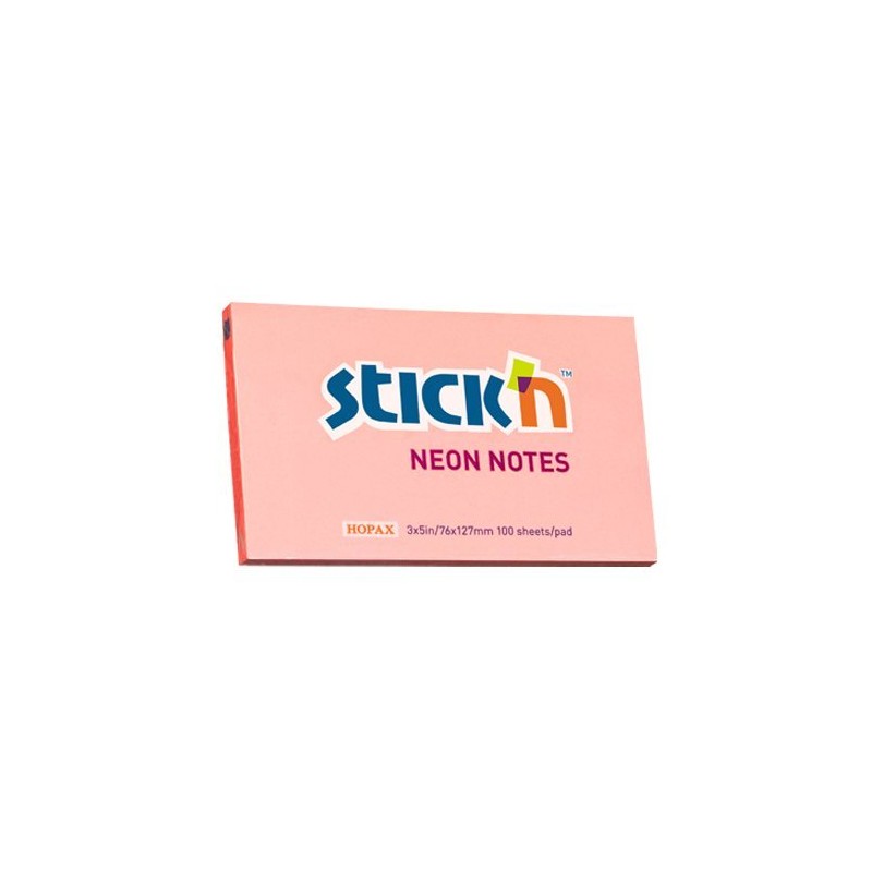 Bloczek Stickn 127X76Mm Różowy Neonowy 100K 21170 Stickn