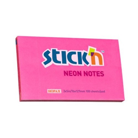 Bloczek Stickn 127X76Mm Ciemnoróżowy Neonowy 100K 21169 Stickn