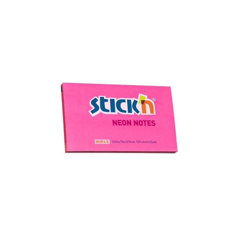 Bloczek Stickn 127X76Mm Ciemnoróżowy Neonowy 100K 21169 Stickn