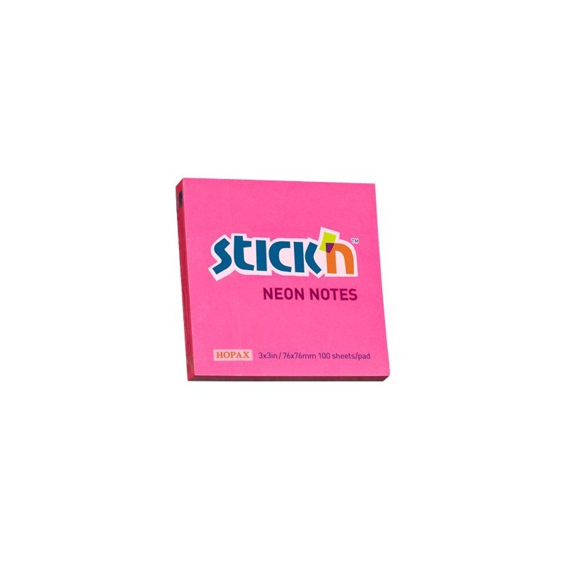 Bloczek Stick N 76X76Mm Ciemnoróżowy Neonowy 100K 21165 Stick N