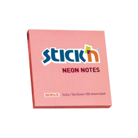 Bloczek Sticknulln 76X76Mm Różowy Neonowy 100K 21166 Sticknulln