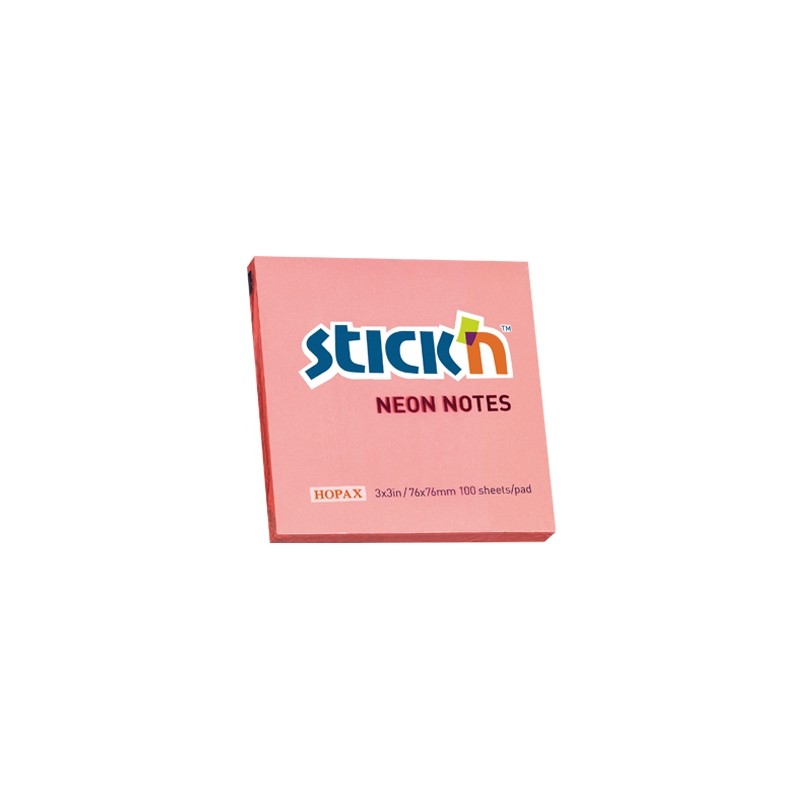 Bloczek Sticknulln 76X76Mm Różowy Neonowy 100K 21166 Sticknulln