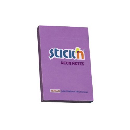 Bloczek Stickn 76X51Mm Fioletowy Neon 100K 21208 Stickn