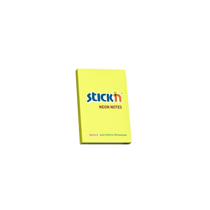 Bloczek Sticknulln 76X51Mm Żółty Neon 100K 21132