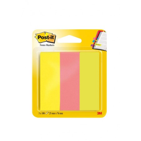 Zakładki Indeksujące Post-It (671/3), Papier, 26X76Mm, 3X100 Kart., Mix Kolorów