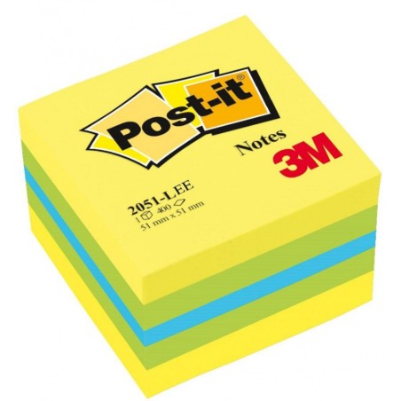 Mini Kostka Samoprzylepna Post-It (2051L), 51X51Mm, 1X400 Kart., Cytrynowa Uu009543115 3M
