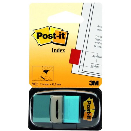 Zakładki Indeksujące Post-It (680-23), Pp, 25,4X43,2Mm, 50 Kart., Jaskrawoniebieskie