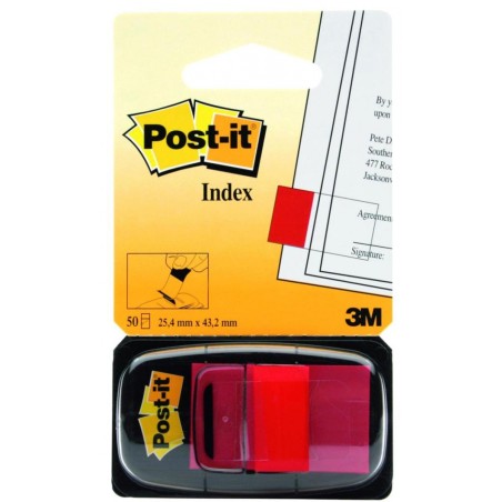 Zakładki Indeksujące Post-It 25X43Mm Czerwone 680-1 50Sztuk 3M