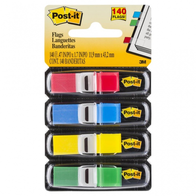 Zakładki Indeksujące Post-It 12X43Mm 683-4 4X35Szt 3M 70071353570