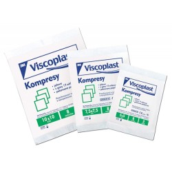 Jałowe Kompresy Gazowe Viscoplast, Bawełniane, 17-Nitkowe, 8 Warstw 5X5Cm, 3Szt.