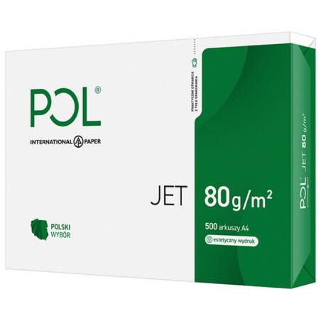 Papier Xero A4 Poljet 80G Klasa Białości A 166 Karton 5 Ryz