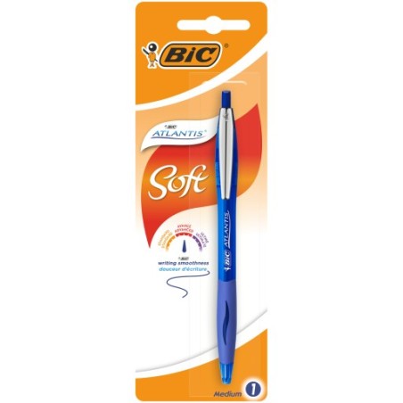 Długopis Bic Atlantis Soft Niebieski Blister 1Szt, 8031246