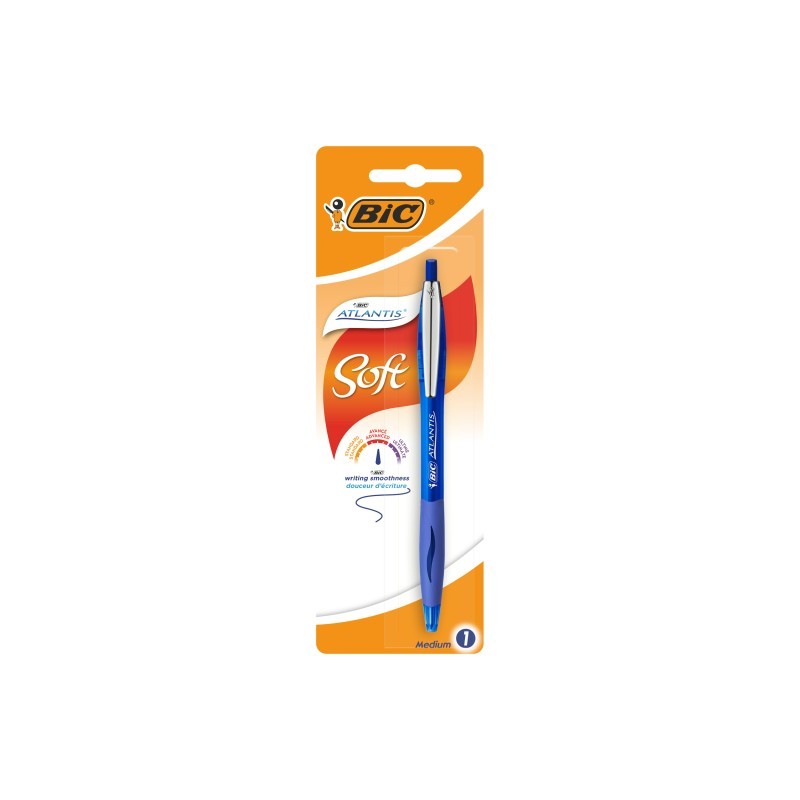 Długopis Bic Atlantis Soft Niebieski Blister 1Szt, 8031246