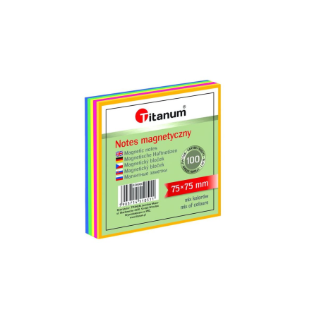 Notes Elektrostatyczny 75X75Mm 100K Mix Kolorów 456960 Titanum Bloczek