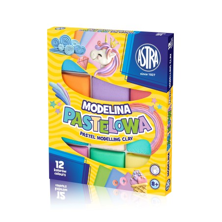 Modelina Pastelowa Astra 12 Kolorów, 304118007