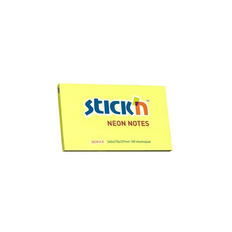 Bloczek Stickn 127X76Mm Żółty Neonowy 100K 21135 Stickn
