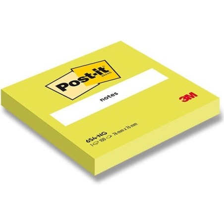 Karteczki Post-It 76X76Mm (654-Ng) Jaskrawozielone (100)
