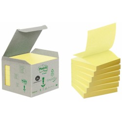 Ekologiczne Karteczki Samoprzylepne R330-1B Post-It_ Z-Notes Z Certyfikatem Pefc Recycled, Żółte, 76X76Mm, 6 Bloczków Po 100 Kar
