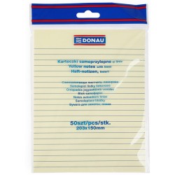 Karteczki Donau 203X150Mm W Linie Żółte (50)