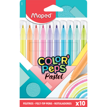 Flamastry Colorpeps Pastel 10 Szt. Maped 845469