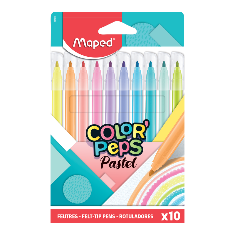 Flamastry Colorpeps Pastel 10 Szt. Maped 845469