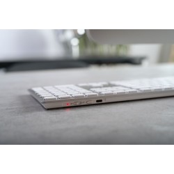 Klawiatura Bezprzewodowa Do Mac Kw 9100 Slim Wireless Silver Germany