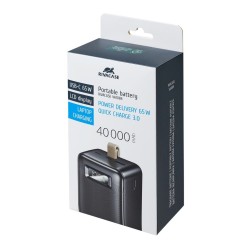 Rivacase Va1084 Bank Mocy Litowo-Polimerowy (Lipo) 40000 Mah Czarny