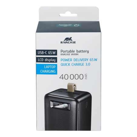 Rivacase Va1084 Bank Mocy Litowo-Polimerowy (Lipo) 40000 Mah Czarny