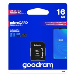 Karta Pamięci Goodram M1Aa-0160R12 (16Gb  Class 10, Class U1  Adapter, Karta Pamięci)