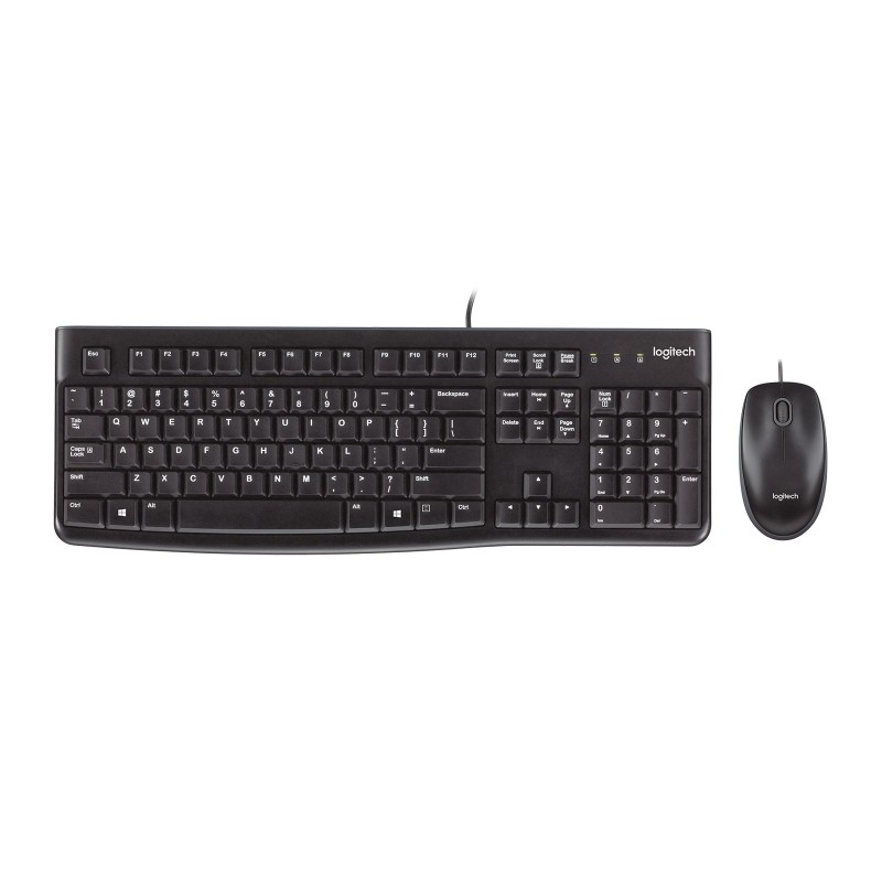 Zestaw Klawiatura + Mysz Logitech Mk120 920-002562 (Membranowa  Usb 2.0  (Us)  Kolor Czarny  Optyczna  1000 Dpi)