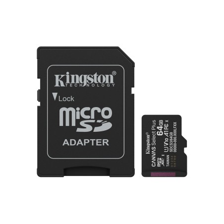 Kingston Microsdxc 64Gb Canvas Select Plus 3 + Adp