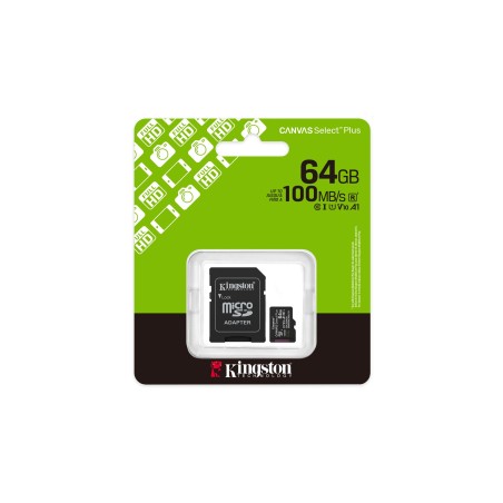 Kingston Microsdxc 64Gb Canvas Select Plus 3 + Adp