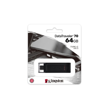 Kingston Flash 64Gb Usb-C 3.2 Gen1 Datatraveler 70