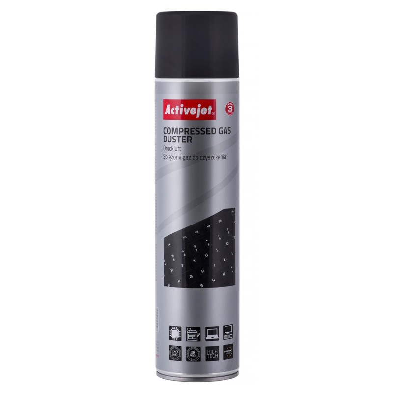 Activejet Aoc-201 Sprężone Powietrze (600 Ml) Powietrze W Sprayu Do Czyszczenia, Łatwo Czyści Trudno Dostępne Miejsca.