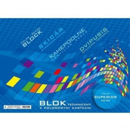 Blok Techniczny Kolorowy A3 10K Kreska