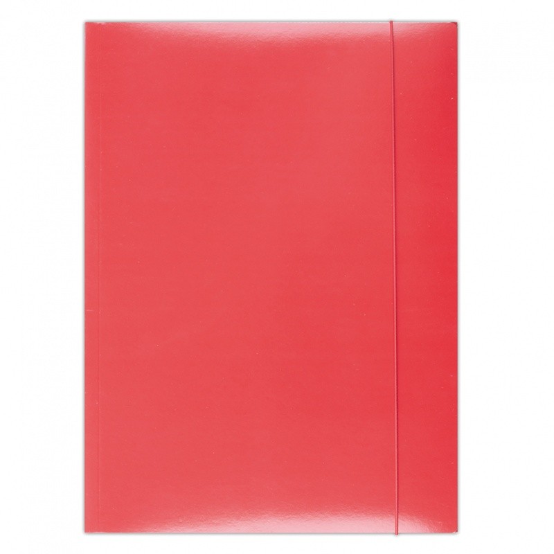 Teczka Z Gumką , Karton, A4, 300Gsm, 3-Skrz., Czerwona, Typu Office Products 21191131-04