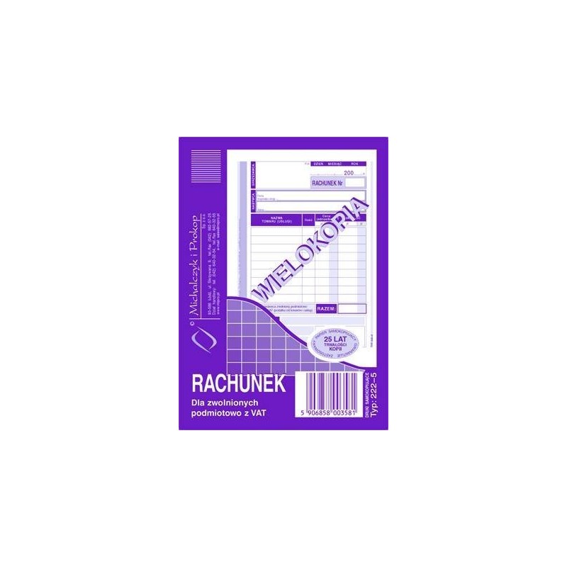222-5 Rachunek Michalczyk&Prokop A6 (Pion) 80 Kartek