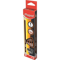 Ołówek Drewniany Z Gumką Blackpeps B Maped 851724