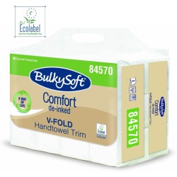 Ręczniki Składane Bulkysoft Comfort V-Fold 2W Celuloza Białe (12X250)