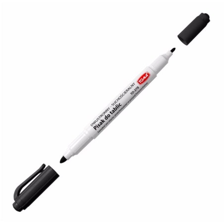 Pisaki 2-Stronne Do Białych Tablic Toma, 2 Końcówki Cienkie 0,5 I 0,8Mm, Czarny To-270 Toma