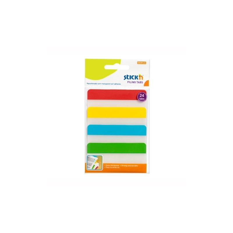 Przekładki Indeksujące Przeźroczyste 38X76Mm 4 Kolory Stickn 21609