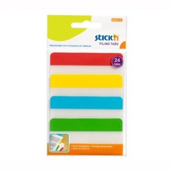 Przekładki Indeksujące Przeźroczyste 38X76Mm 4 Kolory Stickn 21609