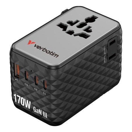 Uniwersalny Zasilacz Podróżny Verbatim Charge 'N' Travel 170 W