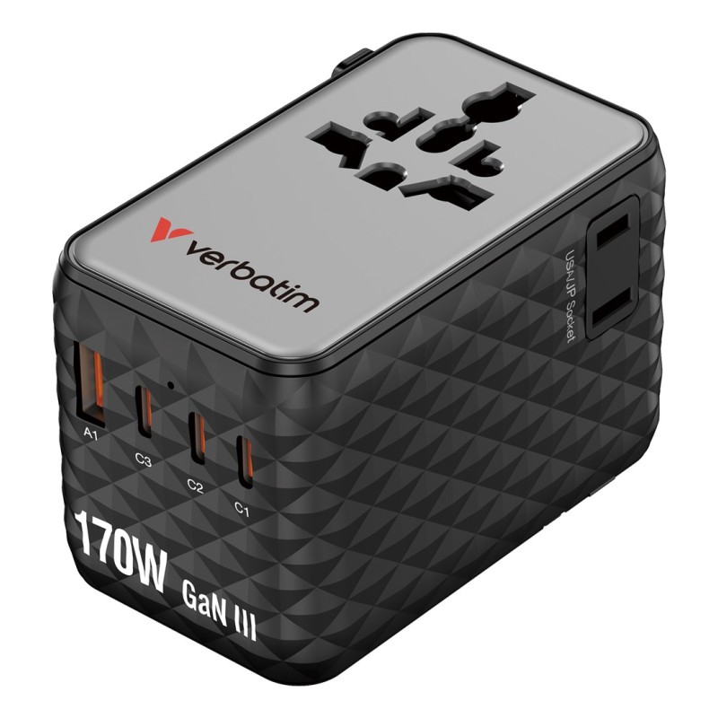 Uniwersalny Zasilacz Podróżny Verbatim Charge 'N' Travel 170 W