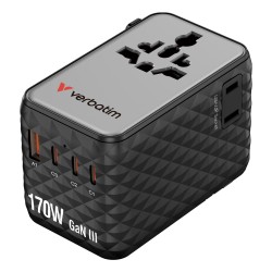 Uniwersalny Zasilacz Podróżny Verbatim Charge 'N' Travel 170 W