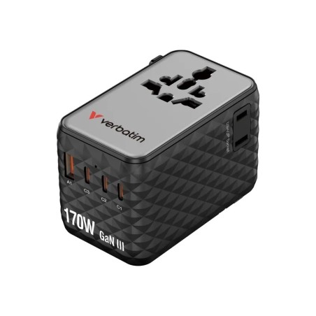 Uniwersalny Zasilacz Podróżny Verbatim Charge 'N' Travel 170 W
