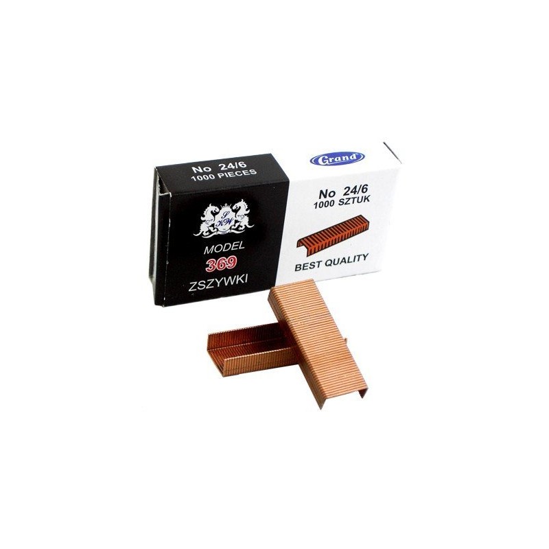 Zszywki Miedziane 24/6, Do 25 Kartek, 10 000 Szt. Grand 110-1422