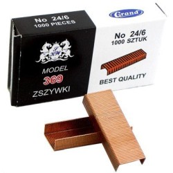 Zszywki Miedziane 24/6, Do 25 Kartek, 10 000 Szt. Grand 110-1422