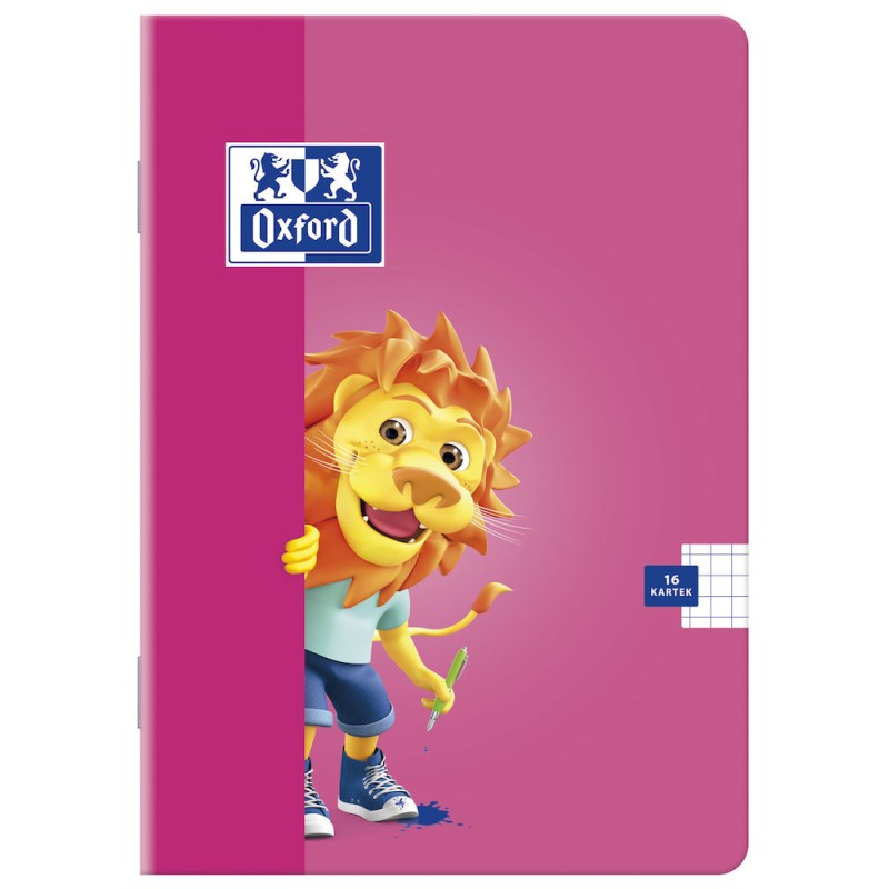 Zeszyt A5 16K, Linia Podwójna Kolorowa, Oxford, Lion 400106954
